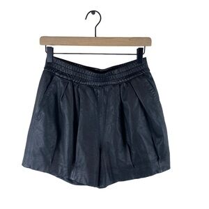Marni Leather Pull on Shorts Black Size Italy Size 40 US size 4